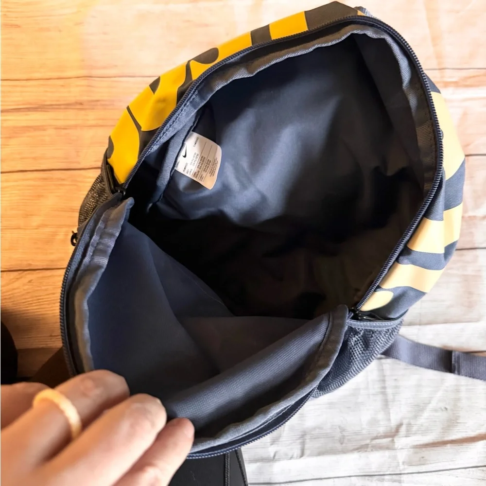 Nike Mini Backpack Gray Yellow Just Do It Small Travel Bag Unisex - Picture 7 of 11